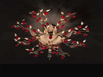 Crystal ceiling light Bora PL8 Euroluce Lampadari factory EUROLUCE LAMPADARi from Italy