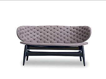 Small sofa with upholstered back BAXTER Dalma factory BAXTER from Italy