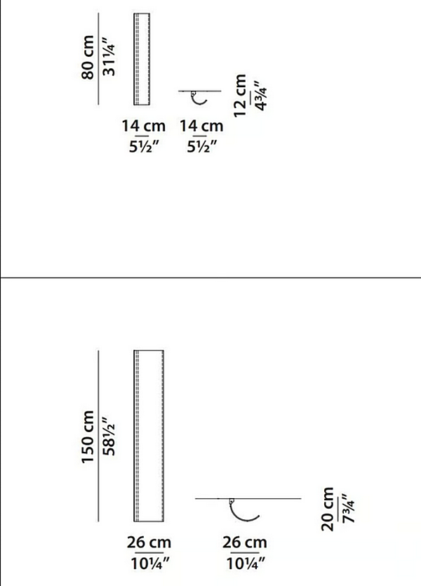 Wall Light Tunnel Baxter Metal Adjustable factory BAXTER from Italy. Foto №11