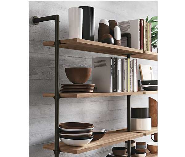 Contemporary wooden kitchen with peninsula LUBE CUCINE PROVENZA factory LUBE CUCINE from Italy. Foto №2