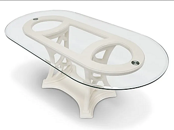 Oval wooden and glass living room table MARZORATI Montecarlo Oval wooden and glass living room table MARZORATI Montecarlo factory MARZORATI from Italy