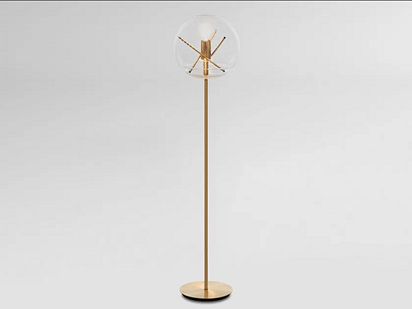 Floor Lamp in Glass and Brass by Artemide Vitruvio 1262010A, 1262030A factory Artemide from Italy. Foto №1