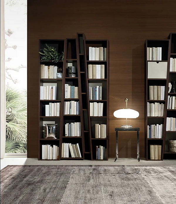 Freestanding Wood Veneer Bookcase Beat i 4 Mariani factory i 4 Mariani from Italy. Foto №4