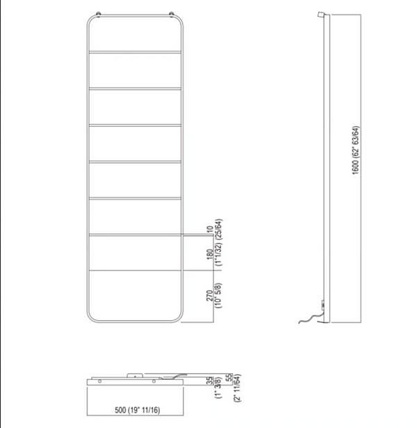 Steel Towel Warmer Memory AGAPE factory Agape from Italy. Foto №3
