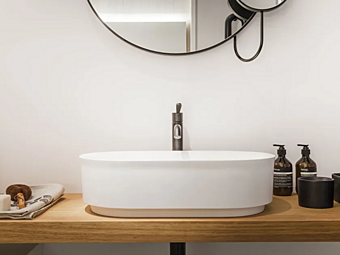 Countertop washbasin Cristalplant AGAPE Immersion Countertop washbasin Cristalplant AGAPE Immersion factory Agape from Italy