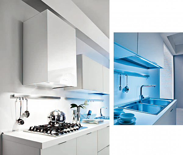 Kitchen HOME CUCINE frontali GLASS vetro satinato opaco factory HOME CUCINE from Italy. Foto №2