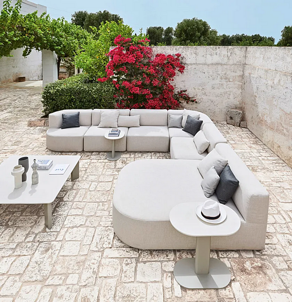 Modular fabric garden sofa with soft back VARASCHIN Belt factory VARASCHIN from Italy. Foto №11