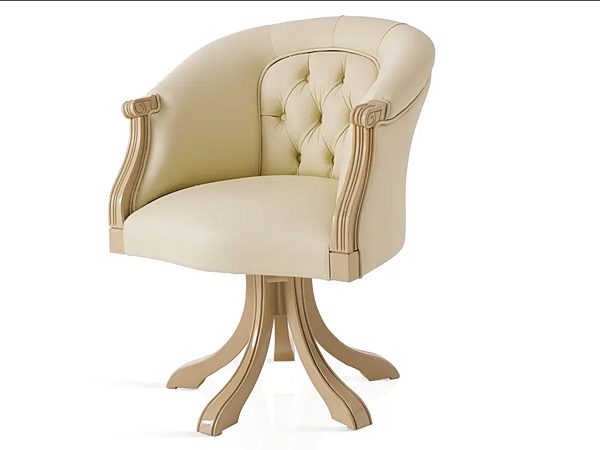 Tufted leather easy chair Harmony A.R. Arredamenti 317 factory A.R.ARREDAMENTI SRL from Italy. Foto №1