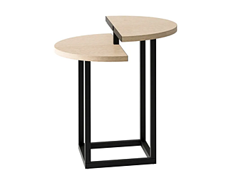 Wood veneer and metal side table Sesto Senso CPRN HOMOOD S564