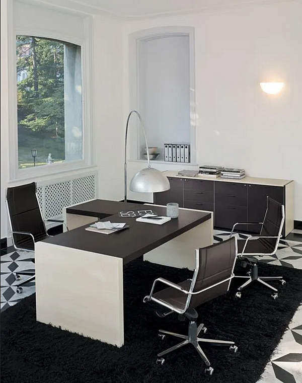 L-shaped wooden executive desk with drawers i 4 Mariani Blade factory i 4 Mariani from Italy. Foto №3