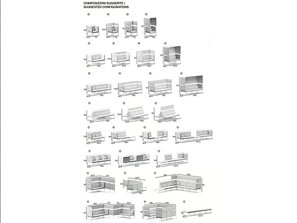 Modular fabric sofa with upholstered back Adrenalina Passepartout IMB1072977, IMB1072980, IMB1072981 factory ADRENALINA from Italy. Foto №10