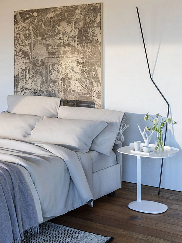 Double bed with removable cover Nathalie Flou factory Flou from Italy. Foto №12