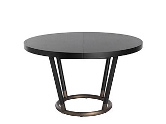 Extending round wooden table Pipe Potocco 885 TC 885/TC factory POTOCCO from Italy