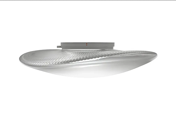 LED ceiling lamp made of blown glass Loop Fabbian factory Fabbian from Italy. Foto №4