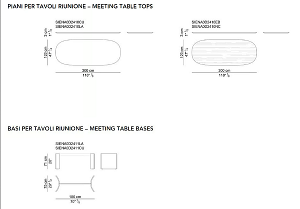 Oval wooden meeting table Siena I 4 Mariani factory i 4 Mariani from Italy. Foto №3