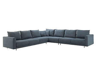 Corner fabric sofa with removable cover LIGNE ROSET ENKI