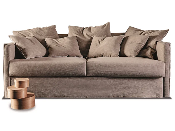 Sofa bed in fabric or leather VIBIEFFE Tangram 3600 factory VIBIEFFE from Italy. Foto №1