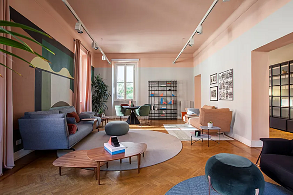 Fabric sofa with removable cover Saba Avant Apres factory SABA from Italy. Foto №3