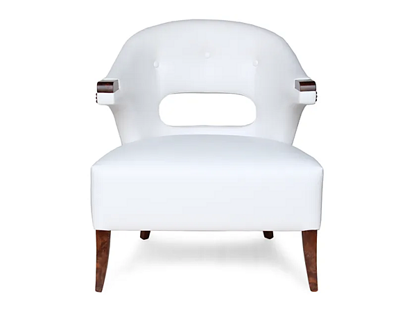 Upholstered Leather Easy Chair with Armrests BRABBU Nanook factory BRABBU from Italy. Foto №1