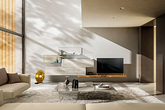 Sectional storage wall LAGO 36E8 0876 factory LAGO from Italy