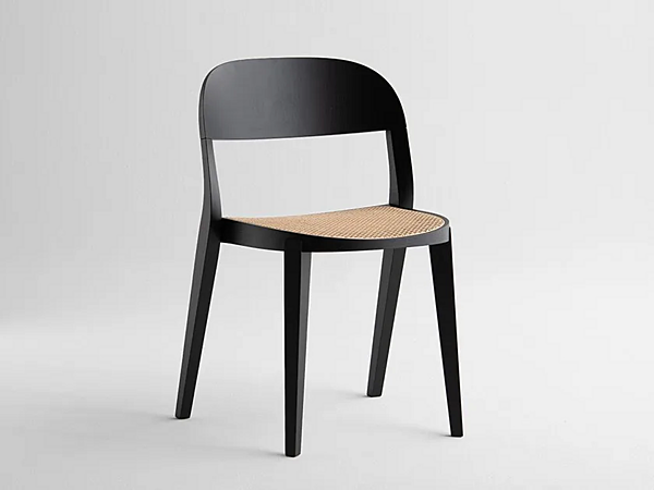 Stackable wooden chair with Vienna straw Potocco Minima 949 C 949/C factory POTOCCO from Italy. Foto №2