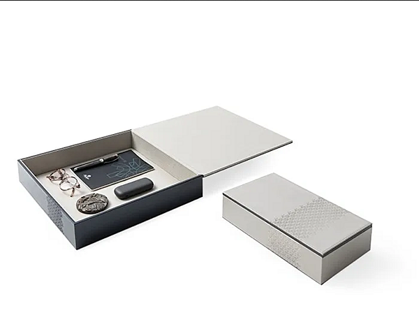 Leather storage box GIORGETTI GA467G, GA466G factory GIORGETTI from Italy. Foto №1