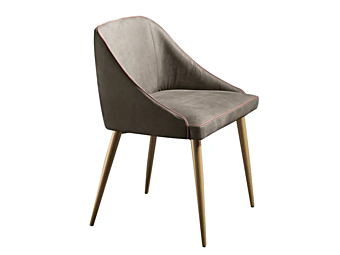 Upholstered leather chair Sally Gamma Arredamenti Upholstered leather chair Sally Gamma Arredamenti factory GAMMA ARREDAMENTI from Italy
