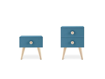 Kids bedside table with drawers Nidi Woody Collection factory nidi from Italy