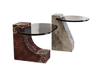 Round coffee table in glass Verre Particulier by BAXTER