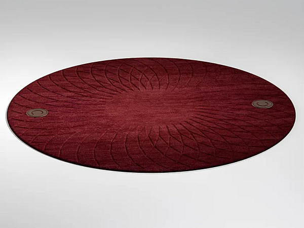 Round fabric rug with geometric shapes blue moon by CPRN HOMOOD B146, B147 factory CPRN HOMOOD from Italy. Foto №1