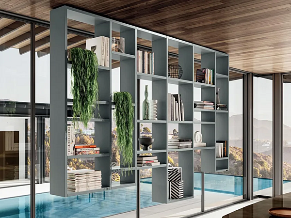 Floating wooden bookcase 30mm Weightless LAGO 1246 1246 factory LAGO from Italy. Foto №1