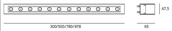 Outdoor Linear Wallwasher Profile in Extruded Aluminium by Artemide factory Artemide from Italy. Foto №4