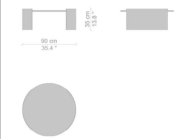 Round Plate Garden Side Table Bowy Outdoor CASSINA factory CASSINA from Italy. Foto №6