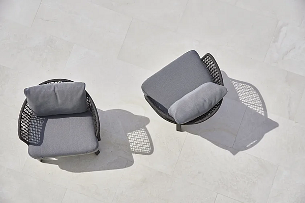 Garden armchair with armrests made of synthetic fibre VARASCHIN EMMA 23621 factory VARASCHIN from Italy. Foto №5