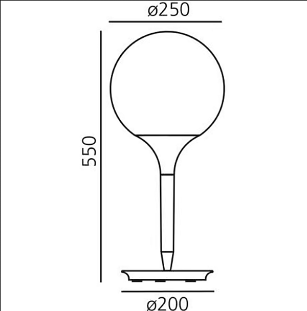 Blown Glass Table Lamp Artemide Castore factory Artemide from Italy. Foto №6