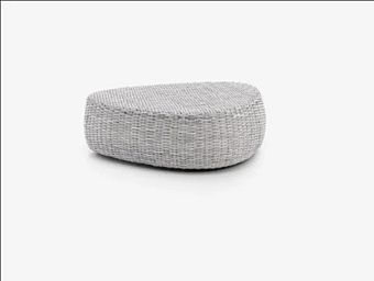 Low triangular resin garden side table Gervasoni Panda 11 factory Gervasoni from Italy