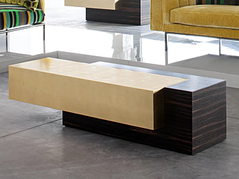 Low rectangular coffee table in ebony wood ERBA ITALIA Protagonista