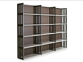 Freestanding wooden bookcase grid i 4 Mariani