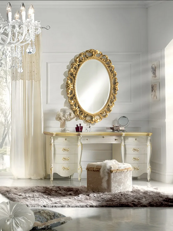 Oval wall mounted mirror with frame CASA +39 Rossini 804 factory CASA +39 from Italy. Foto №3