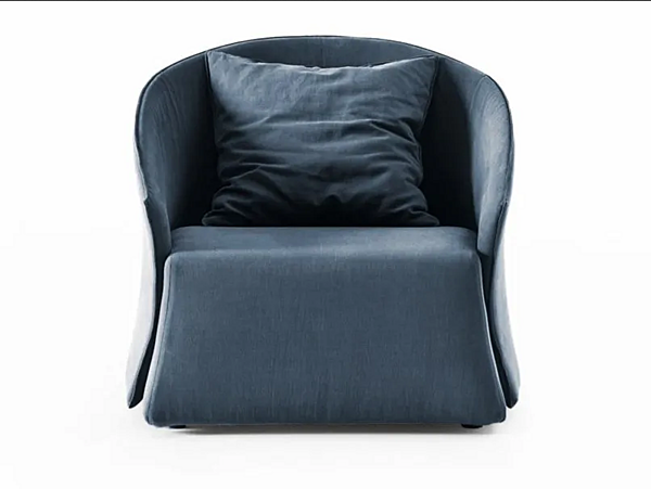 Fabric armchair with removable cover and armrests Saba Bustier factory SABA from Italy. Foto №2