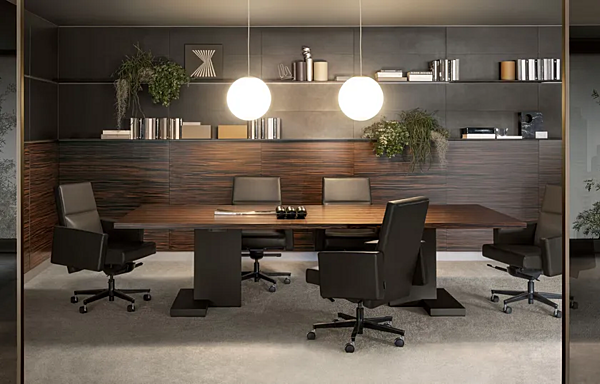 Rectangular wooden meeting table INCA i 4 Mariani factory i 4 Mariani from Italy. Foto №2