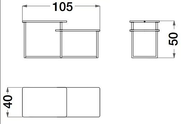 Eucalyptus and metal high side table Sesto Senso CPRN HOMOOD S563 factory CPRN HOMOOD from Italy. Foto №2