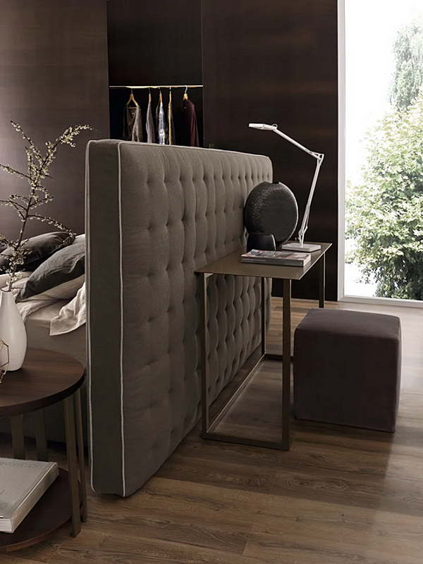 Fabric bed with upholstered headboard Duomo Design Ground factory Duomo Design from Italy. Foto №3