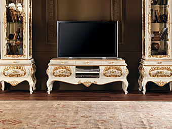 Solid Wood TV Cabinet MODENESE GASTONE 11105 factory MODENESE GASTONE from Italy