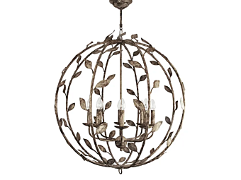 Metal pendant lamp foliage Abrissi 10665 Metal pendant lamp foliage Abrissi 10665 factory ABRISSI from Italy
