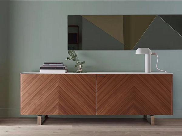 Wood Veneer Sideboard with Doors LIGNE ROSET Coplan 2 factory LIGNE ROSET from Italy. Foto №1