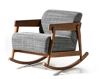 Rocking fabric armchair with armrests Gervasoni Brick 307 factory Gervasoni from Italy