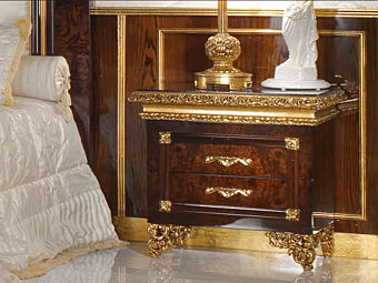 Rectangular bedside table with drawers A.R. Arredamenti Grand Royal 486