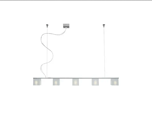 Crystal pendant lamp Cubetto Fabbian factory Fabbian from Italy. Foto №8