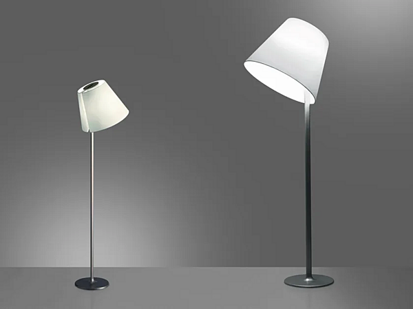 Adjustable silk floor lamp Artemide Melampo 0123020A, 0123010A factory Artemide from Italy. Foto №3